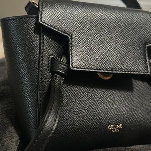 Nano Celine crossbody belt bag in black - mini bag